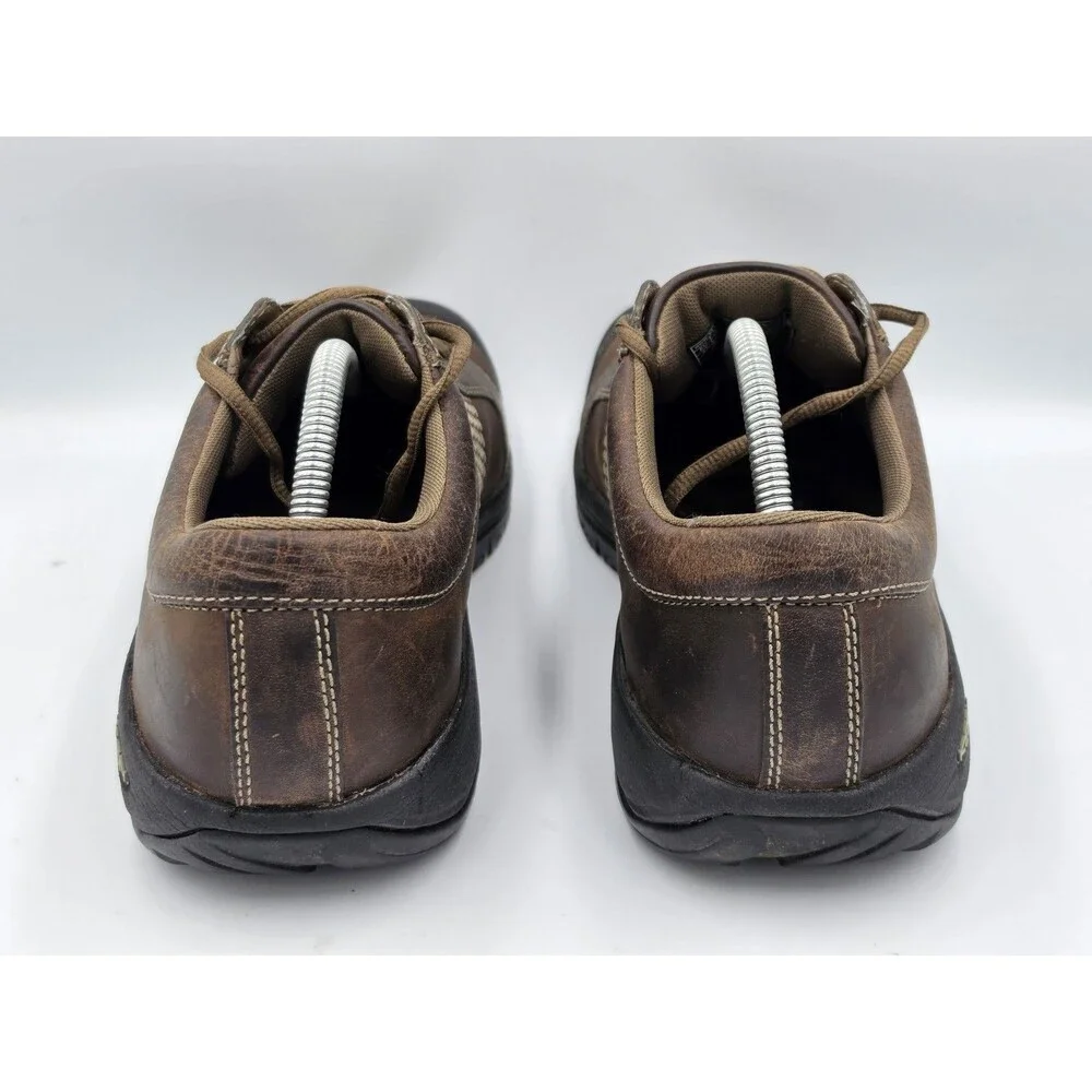 Keen Mens Austin Leather Shoes Chocolate Brown Size 10.5 Comfort Casual - Picture 5 of 7